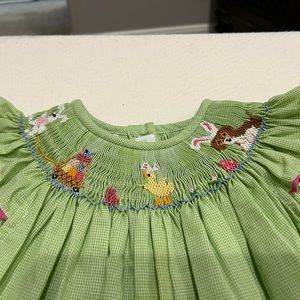2T Easter Smocked Dress & Bloomer